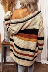 Chicindress Langärmliger, lockerer Cardigan-Pullover mit V-Ausschnitt